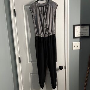 Striped Black Jumpsuit